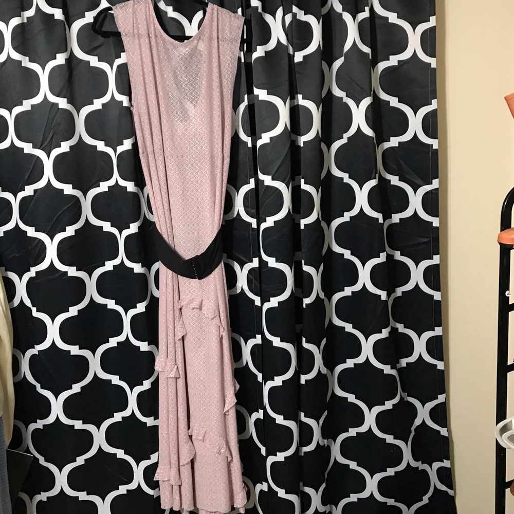 FREE PEOPLE SHEER PINK MAXI DRESS